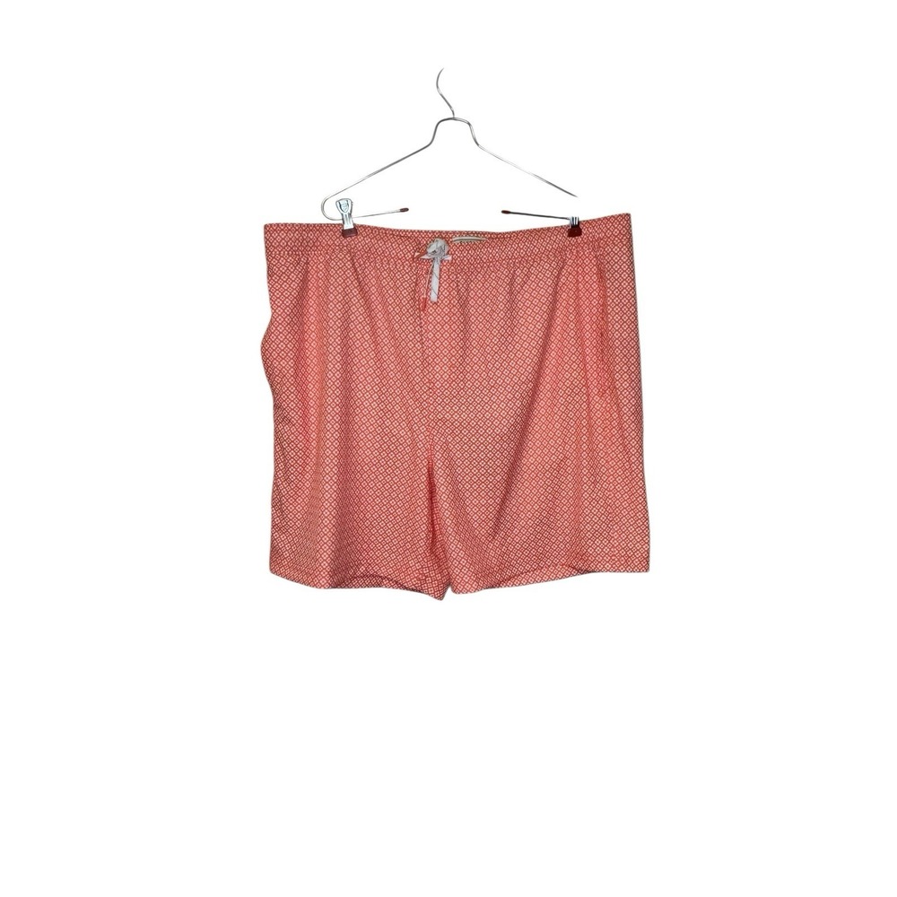 Elysian Men's Swim Shorts Floral Drawstring Lined Beach‎ Orange White Sz.XXL NWT